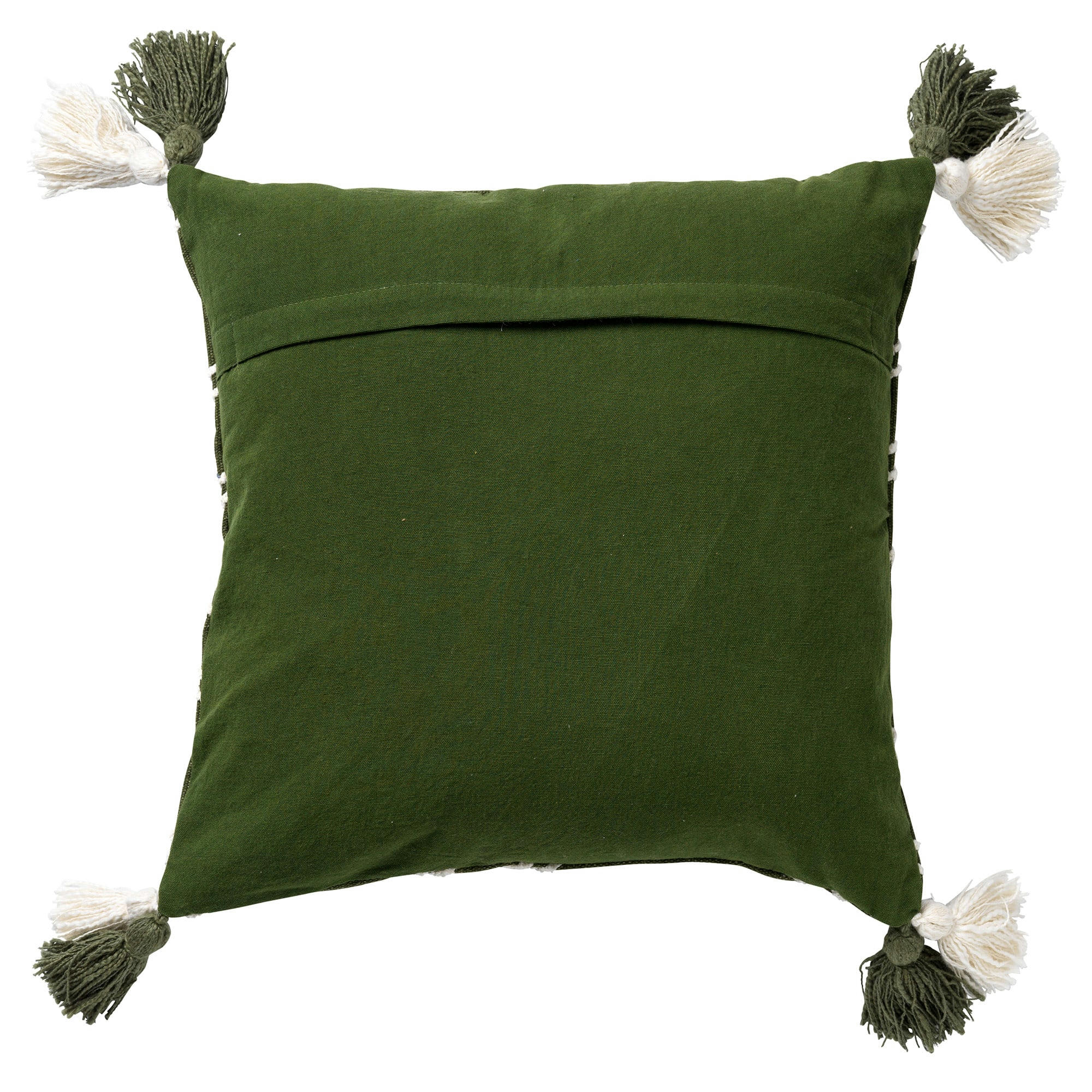 - Housse de coussin vert en coton-45x45 cm avec motif