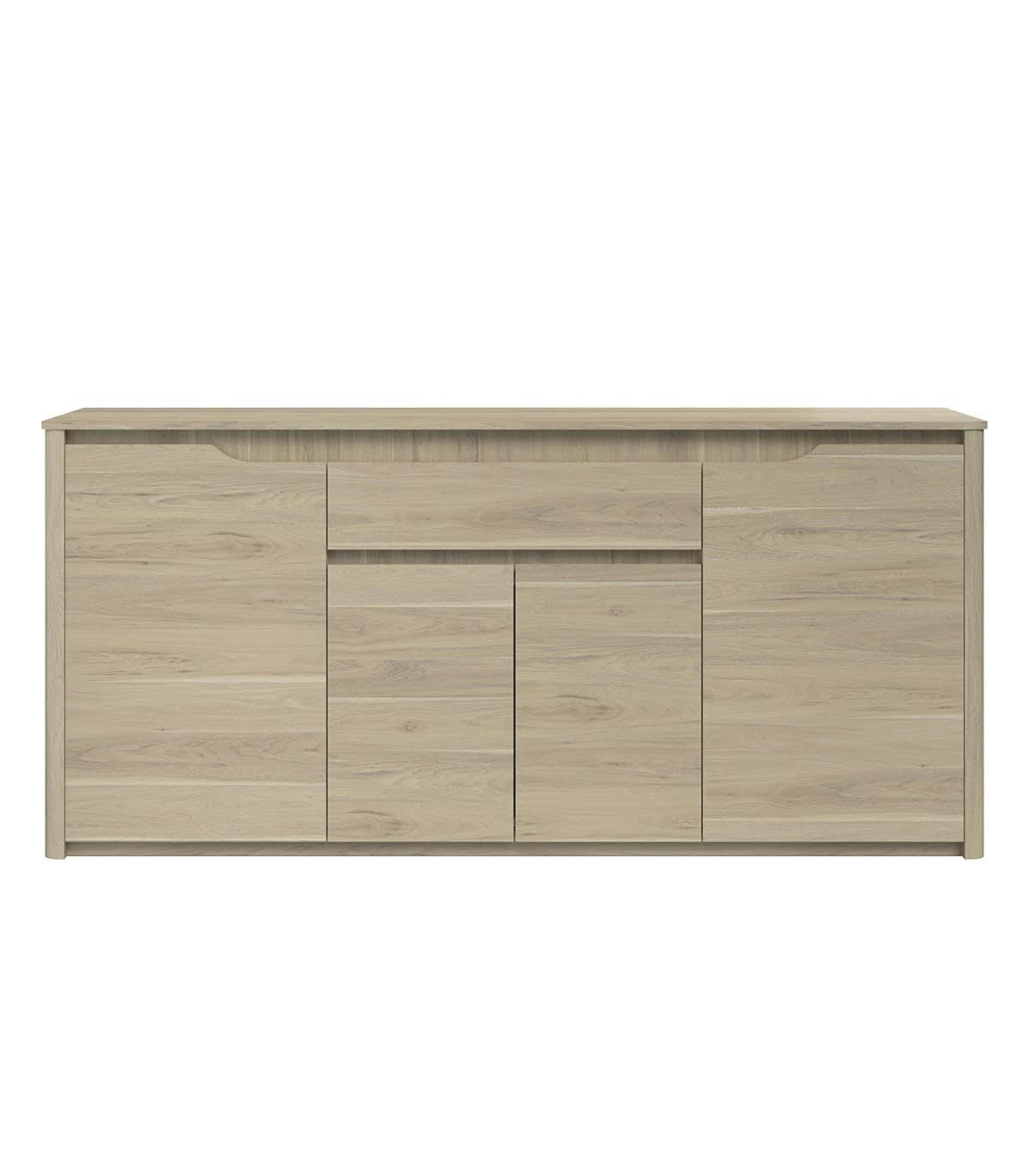 WENDY - Buffet 4 Portes 1 Tiroir L185 cm - Décor Chêne