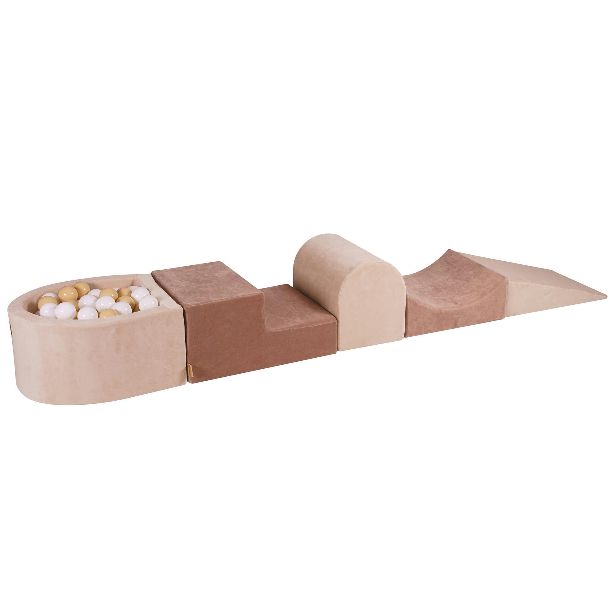 - Aire de jeu mousse avec piscine à balles Beige/Blanc W45cm