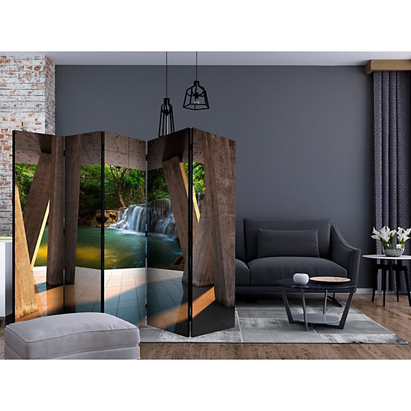 Paravent Paysage de la modernité II - Déco Zen Intérieure 225 x 172 cm Multicolore