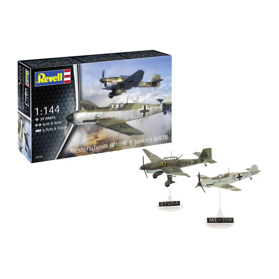 Revell Messerschmitt Bf109E and Junkers Ju87B Model Kit 1:144