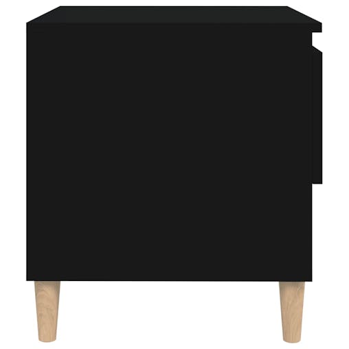 NNEVL Bedside Table Black 50x46x50 cm Engineered Wood