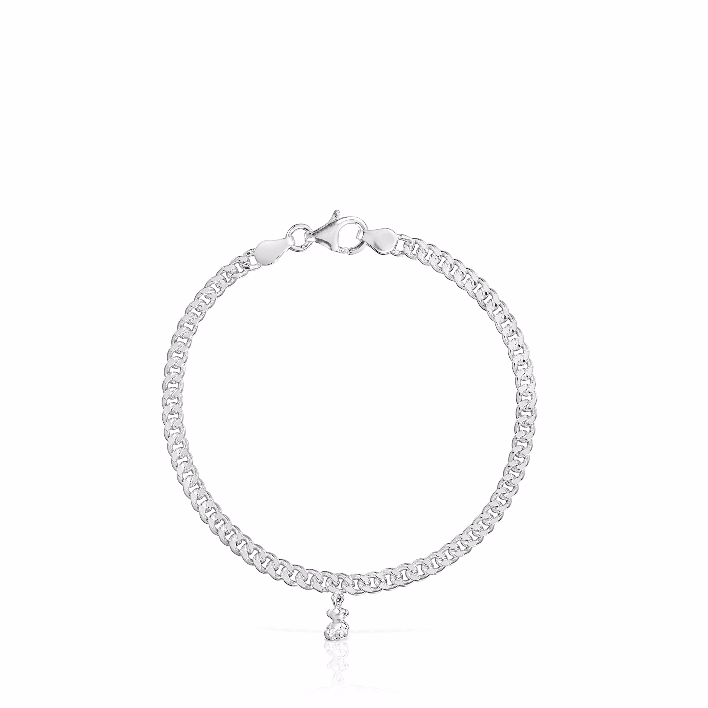 Pulsera cadena barbada de plata Bold Bear