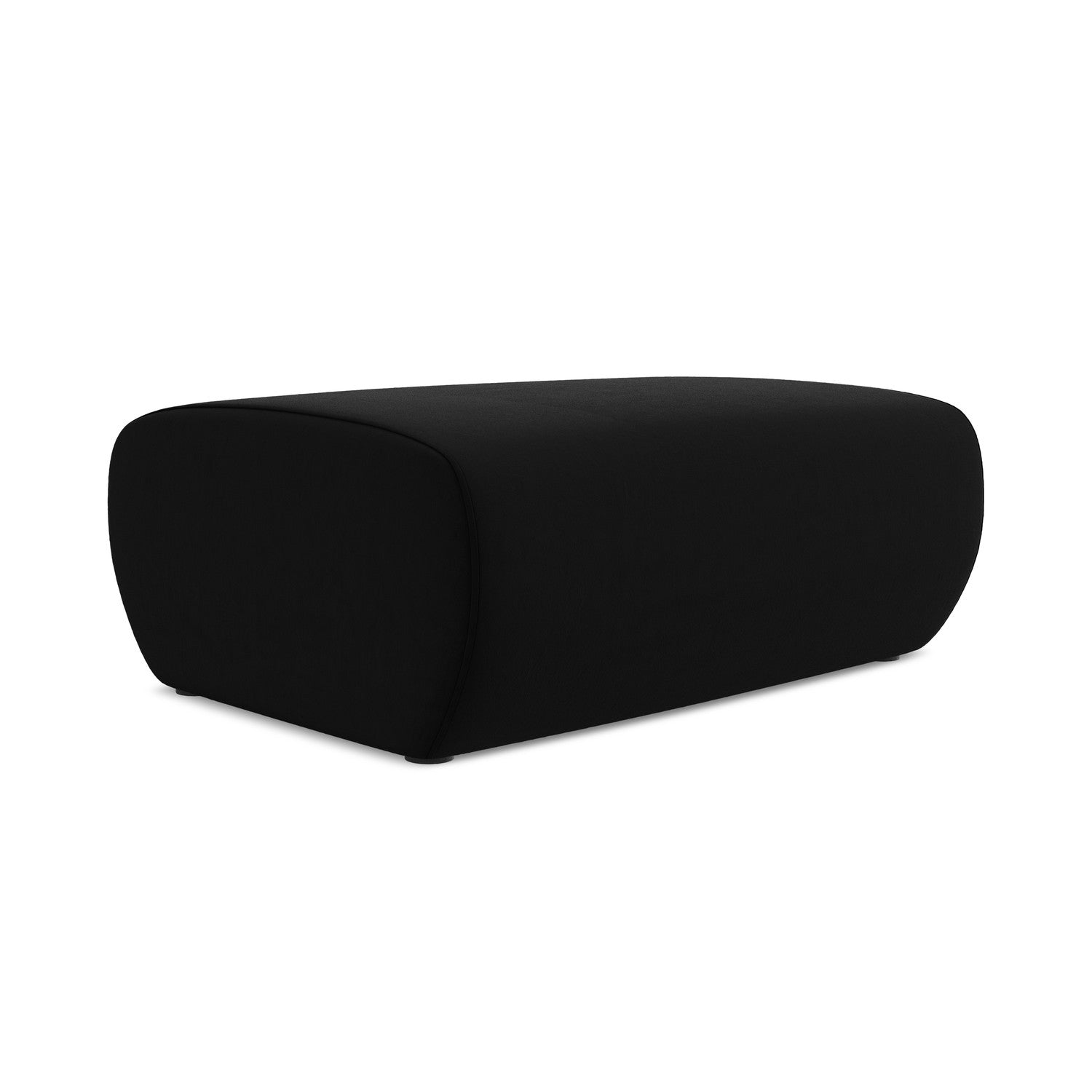LaMiaSofa Poef Perugia - velours - zwart - 102x62x40