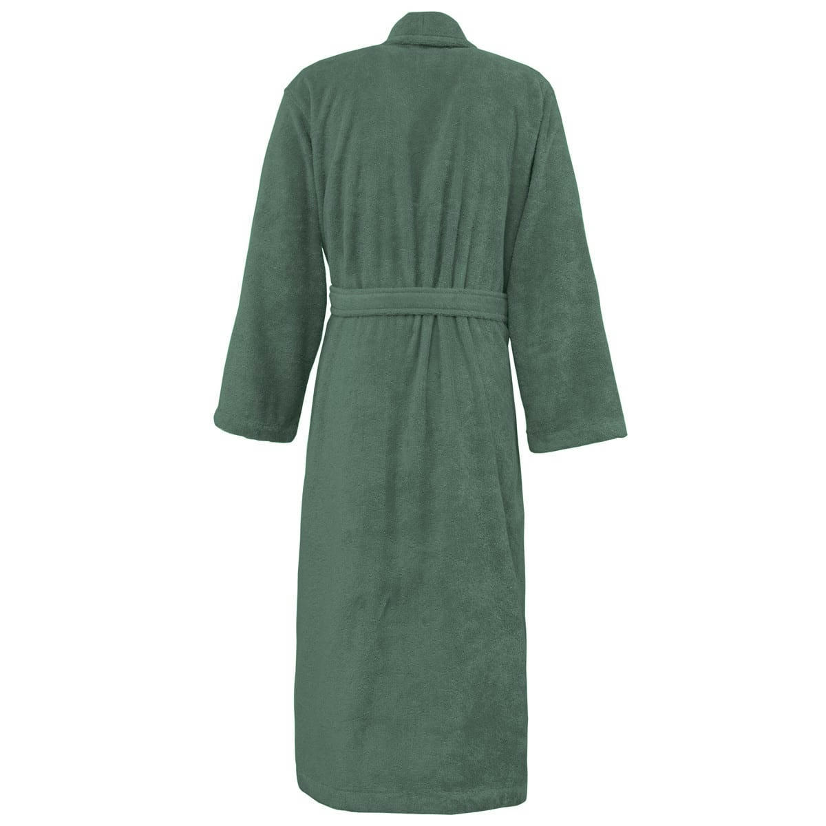 LUXURY - Peignoir de bain mixte col châle en coton 420 g/m² Eucalyptus S