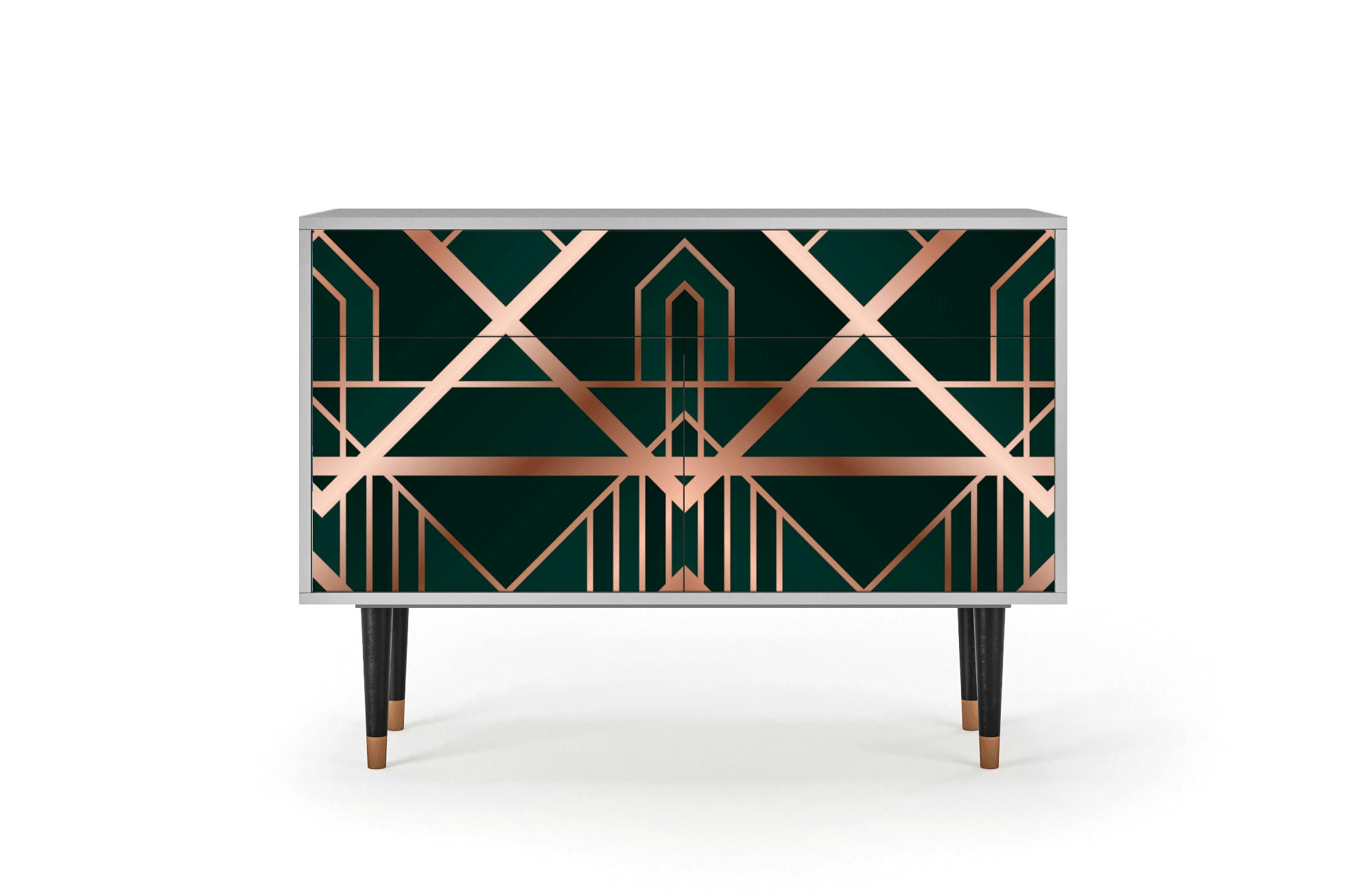 EMERALD GATSBY - Buffet  vert 2 tiroirs et 2 portes L 115 cm