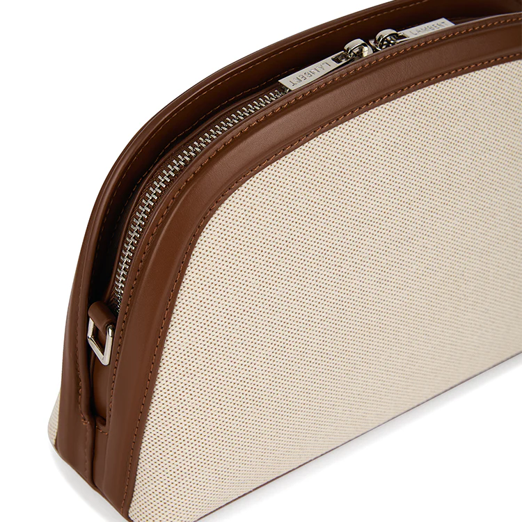 The Louise - 2-in-1 Hazelnut Canvas Handbag