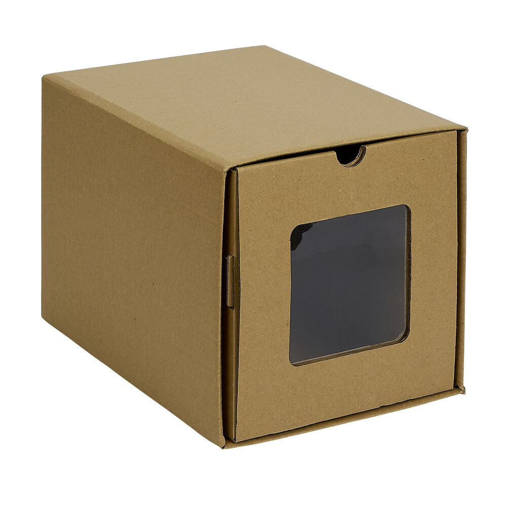 BoÎte de rangement en carton avec fenêtre transparente 34x23xH24cm