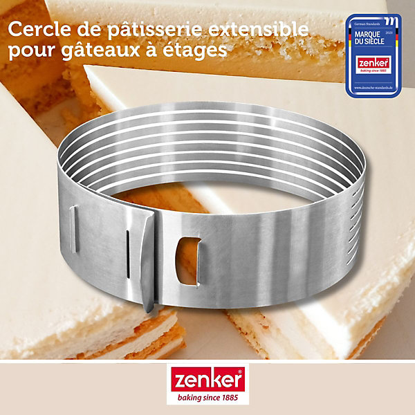 Ensemble de 2 Cercles à pâtisserie pour trancher les gâteaux en étages 26 à 28 cm Zenker Smart Pastry
