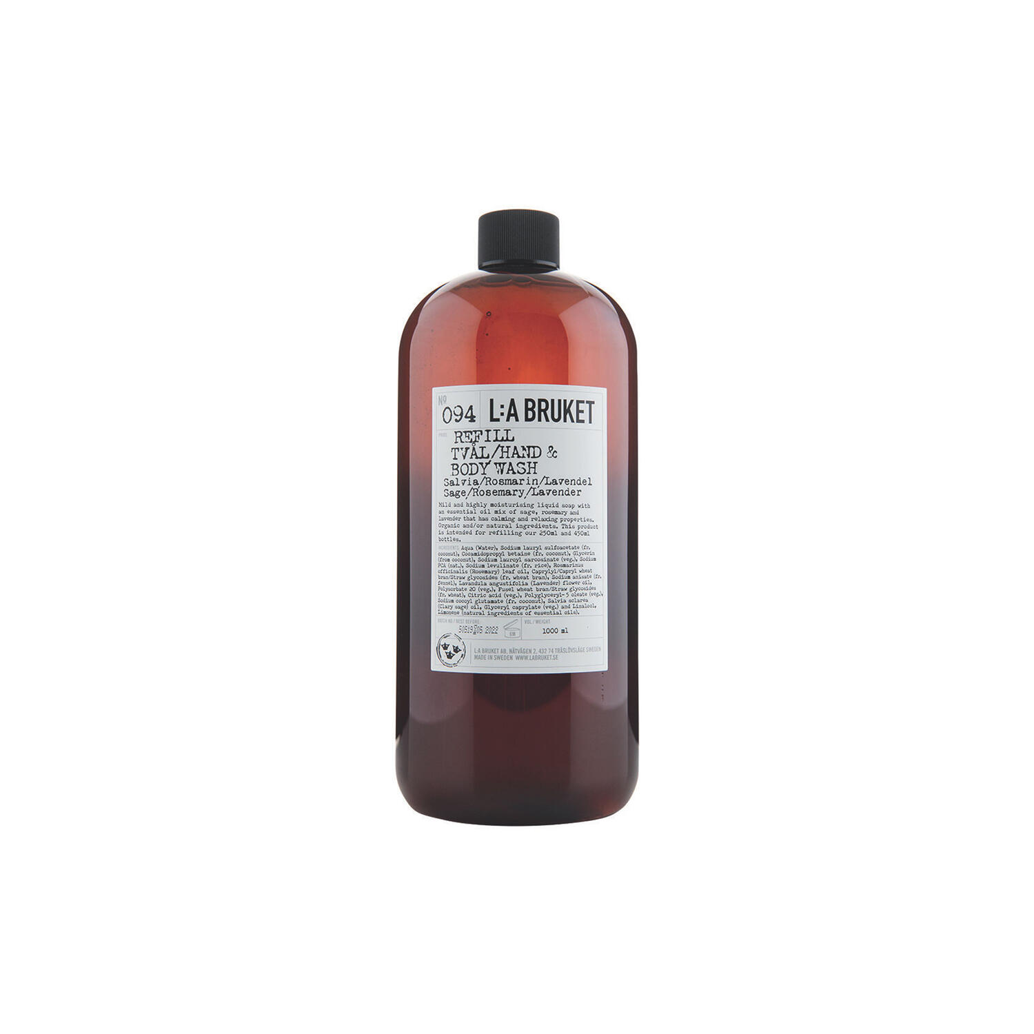No. 094 Refill Hand & Body Wash, sage/rosemary/lavender