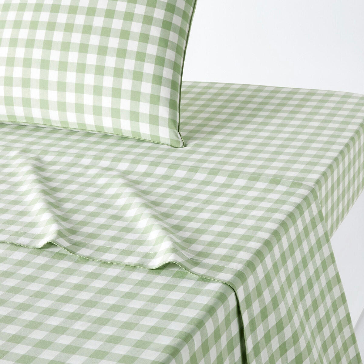 Drap plat coton, Veldi vert