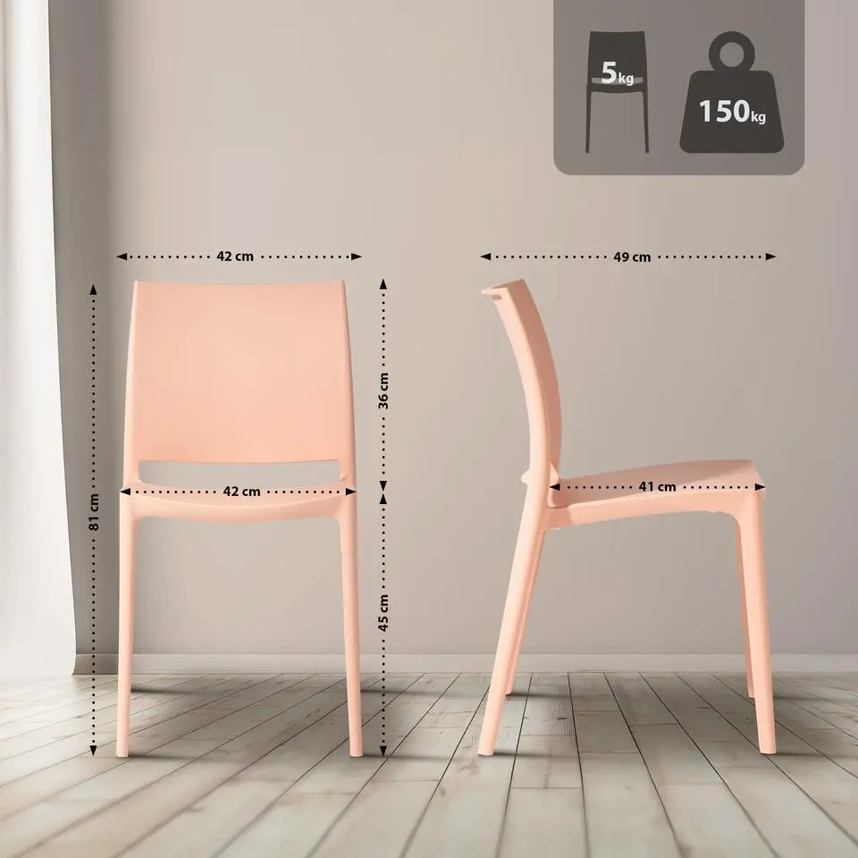 CLP Tuinstoel Meton Kunststof - pfirsich