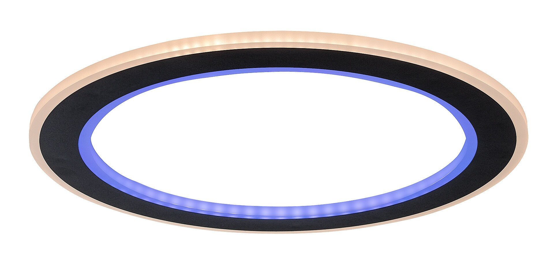 Plafon GOLWEN z pilotem okrągły czarny LED 1x22W 45cm 1550lm IP20 Rabalux
