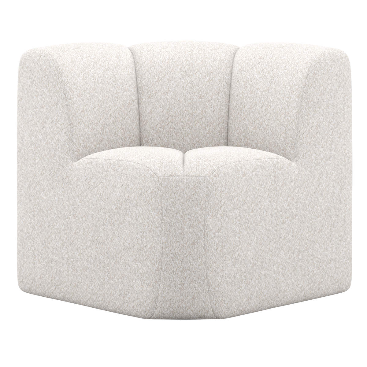 WOOOD eetbankje hoek met rugleuning Mojo - Wollig - Ecru - 83x83x83