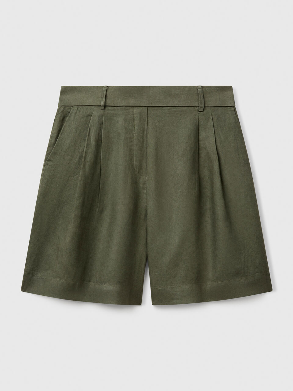100% linen bermudas