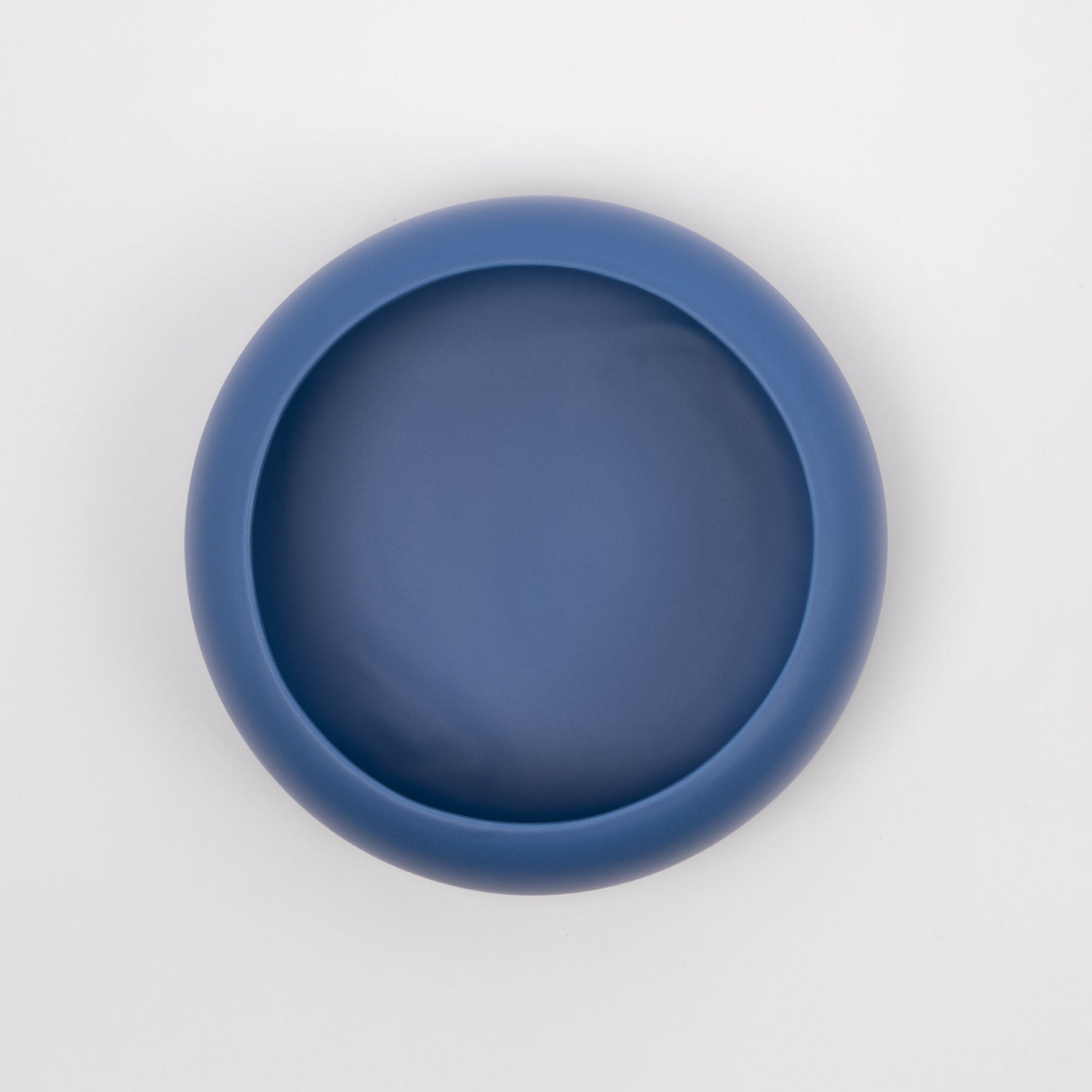 Electric Blue Rounded Rim Decorative Bowl