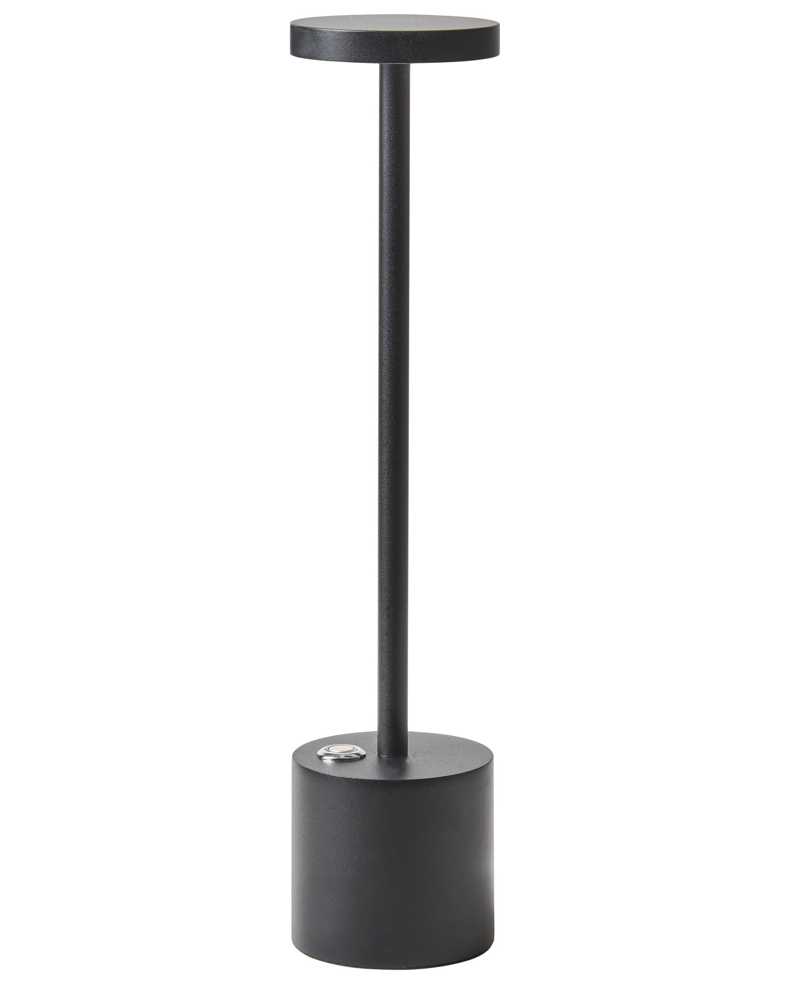 Nowoczesna lampa stołowa metalowa czarna