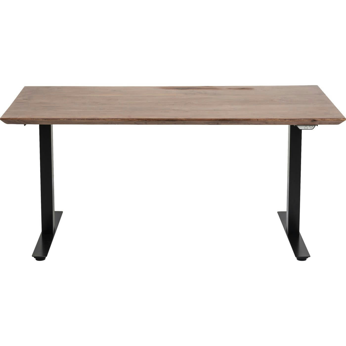 SMART - Bureau réglable assis-debout en acacia et acier noir L160