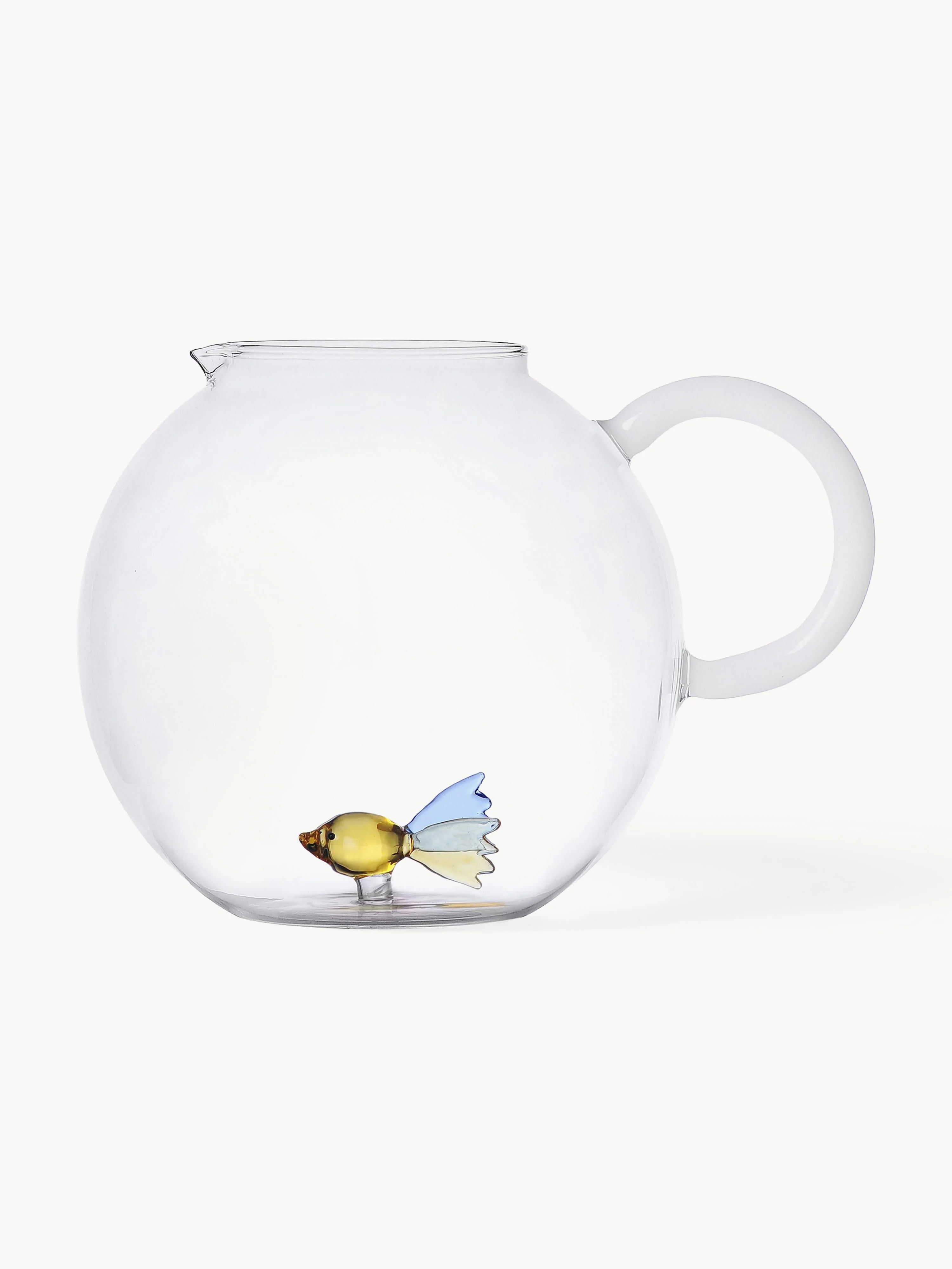 Handgefertigter Krug Animal Farm aus Borosilikatglas, 2.4 L