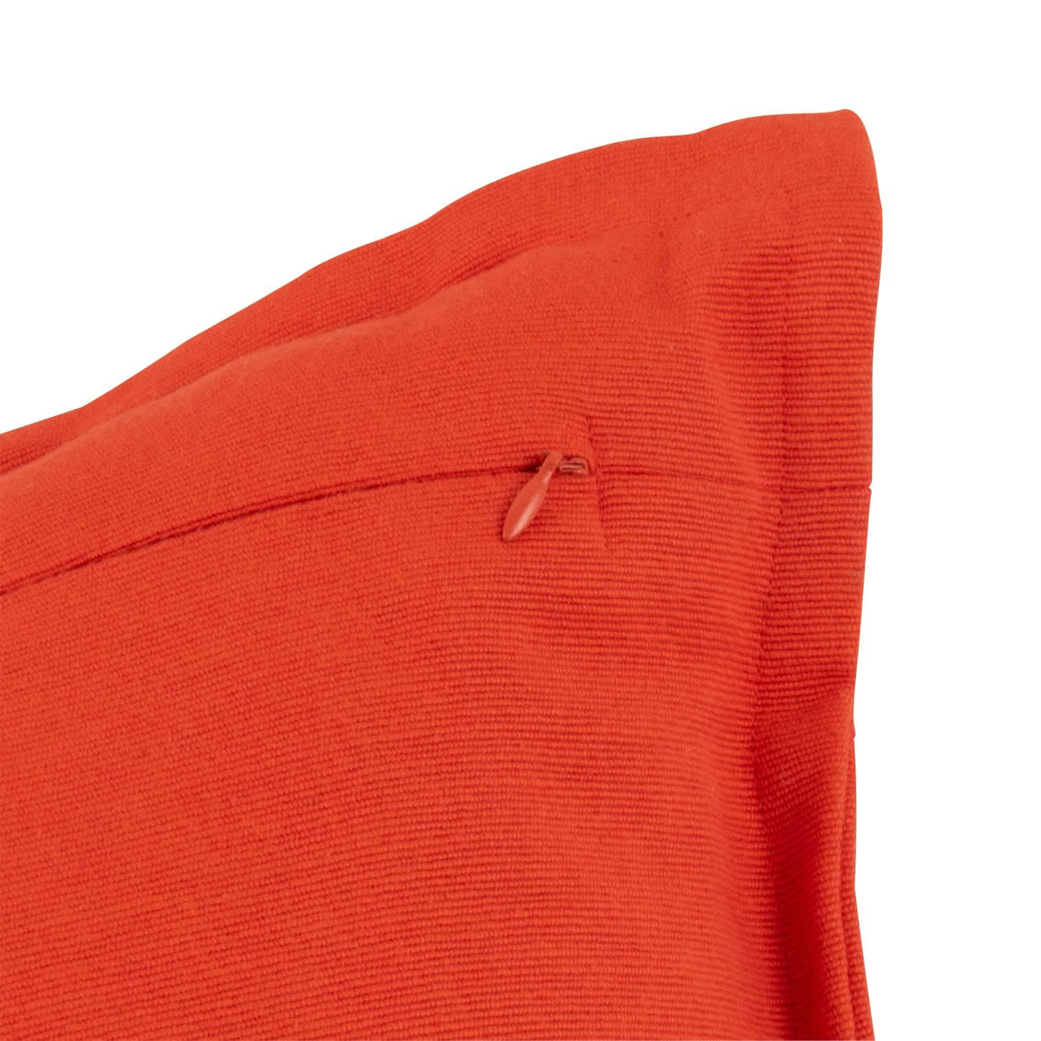 OLARIA - Coussin en coton recyclé uni orange 60x60