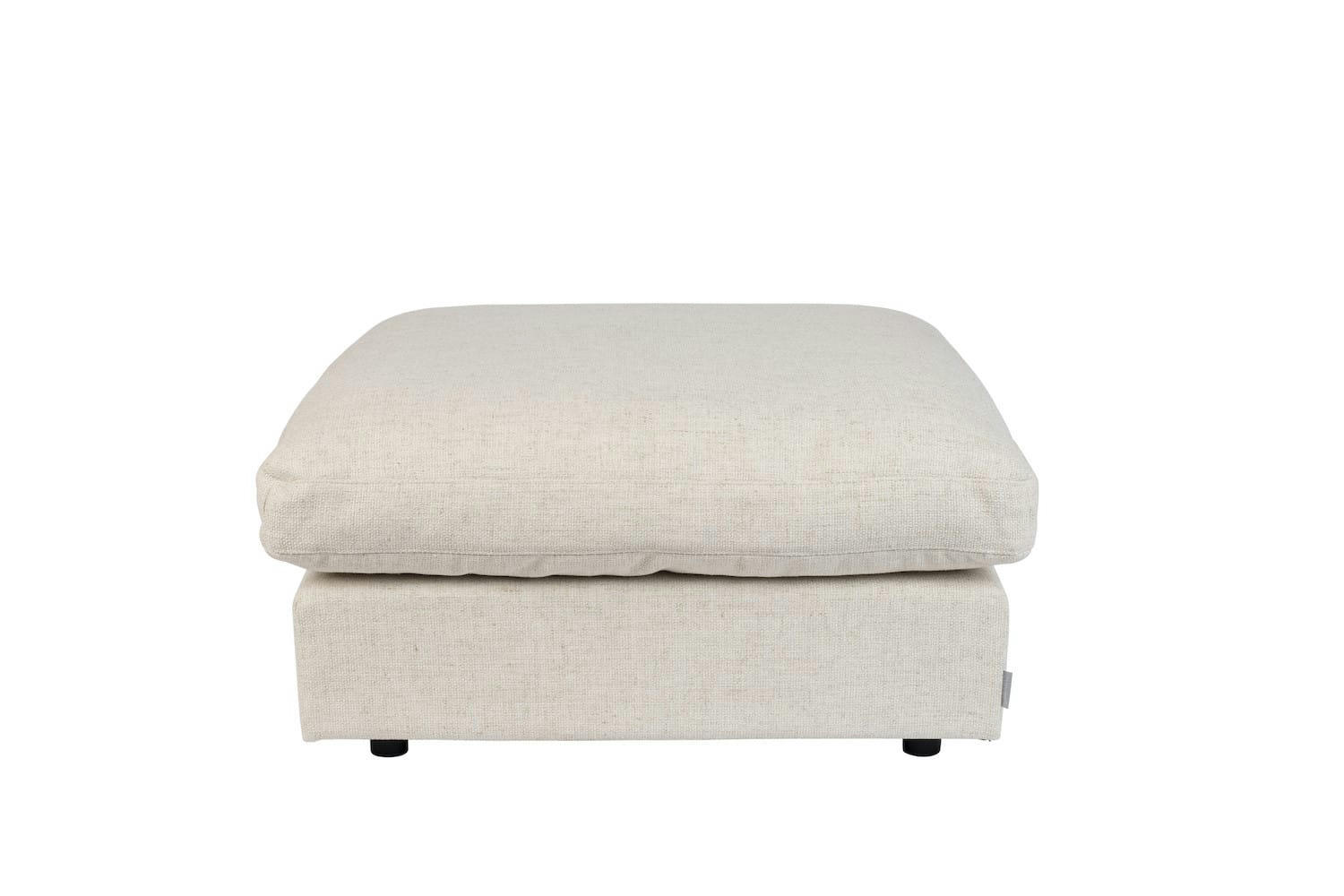 SENSE - Pouf en tissu crème L 92