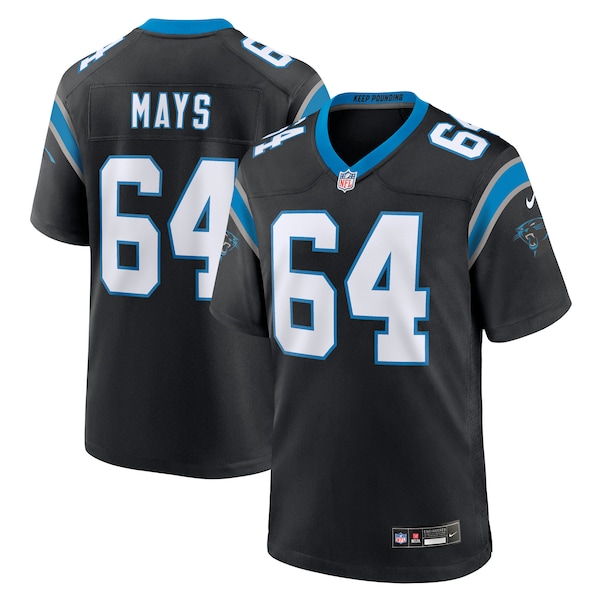 Cade Mays Carolina Panthers Nike Team Game Jersey -  Black