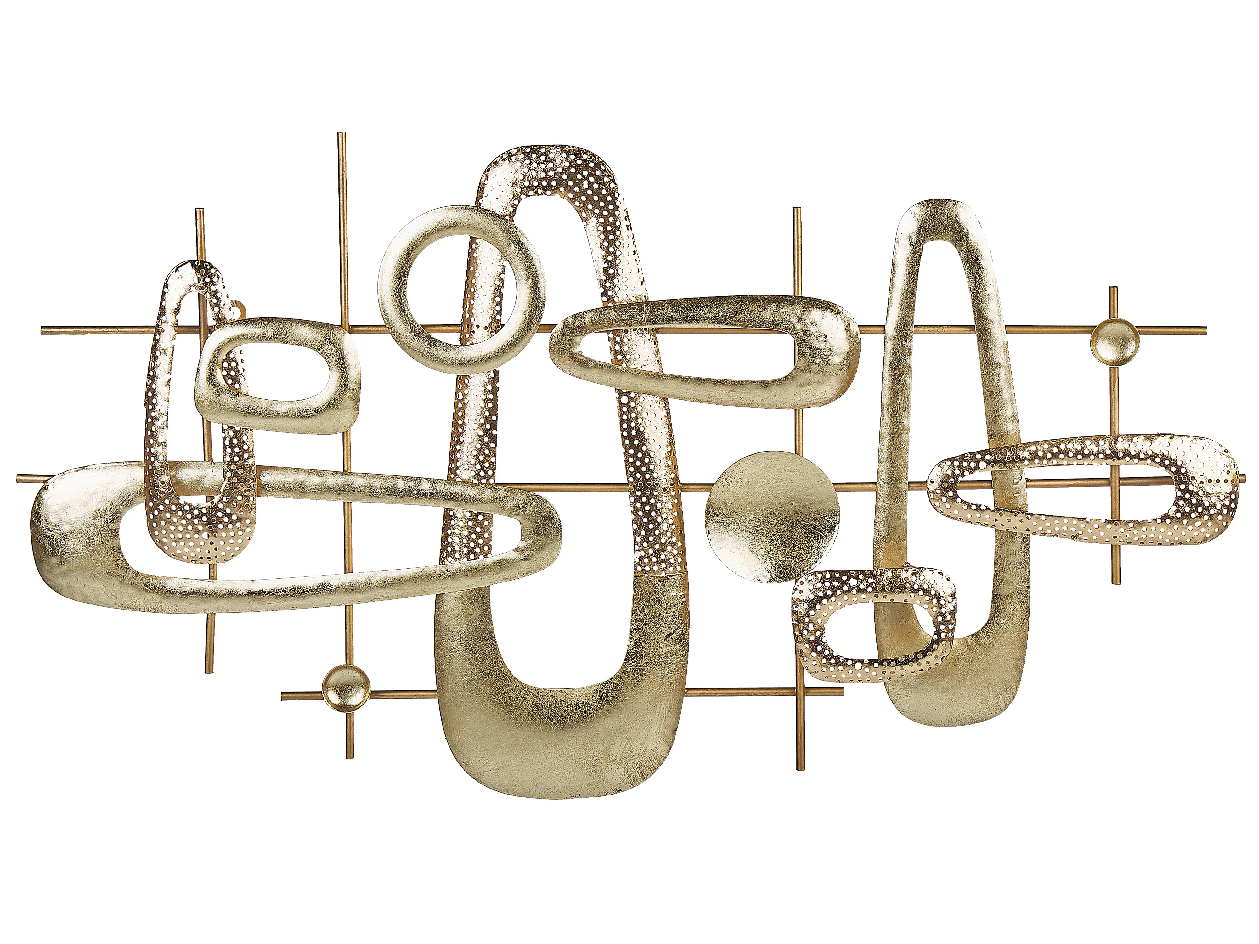 Wall Decor MANGANESE Metal 50 cm Gold