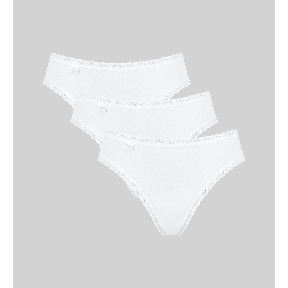 Lot de 3  slips échancrés 24/7 Cotton Lace
