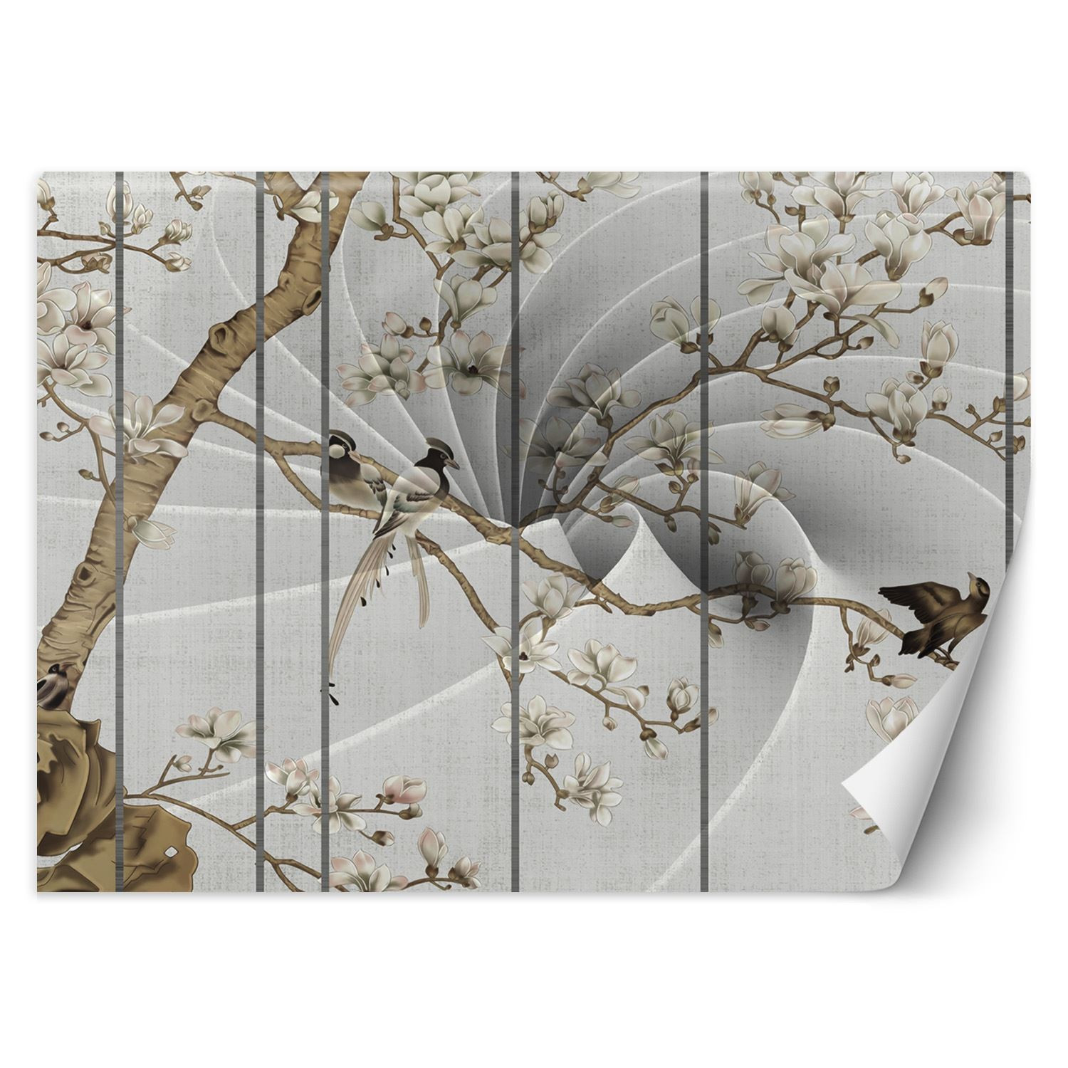 Feeby Fototapeta, Ptaki na gałęzi 3D 150x105