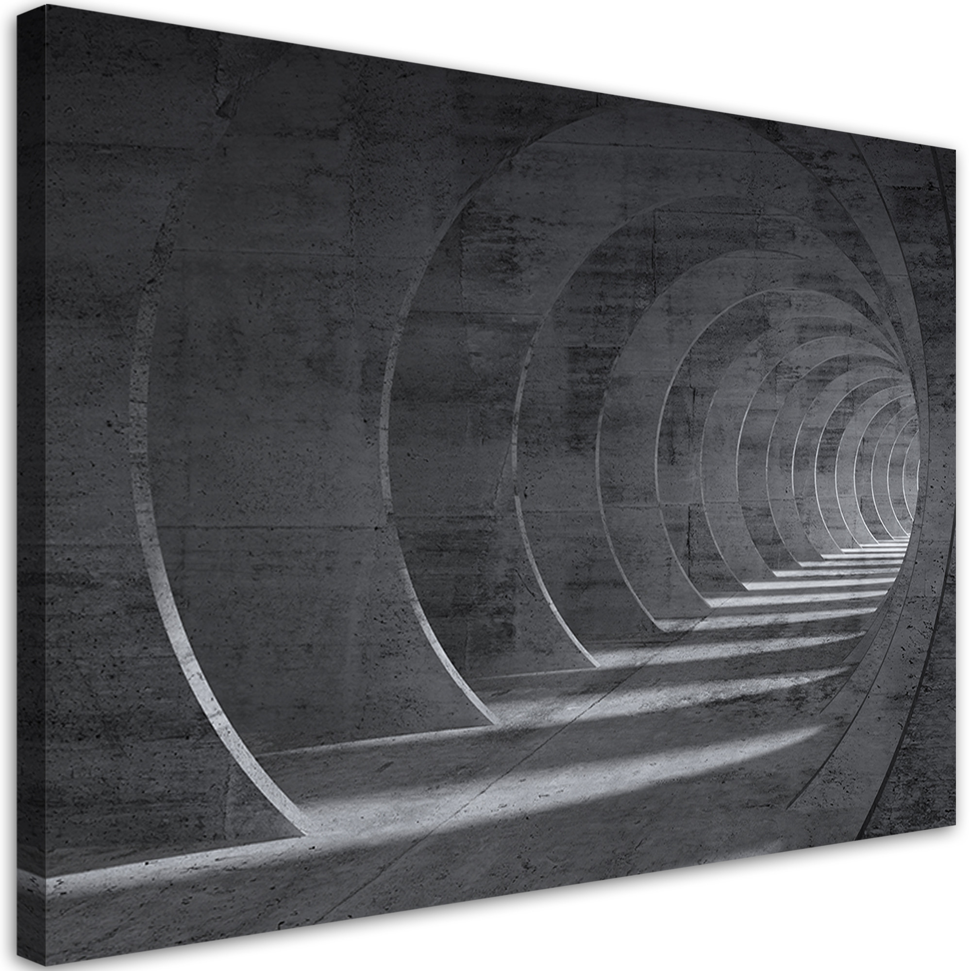 Feeby Obraz na płótnie, Szary tunel 3D 60x40