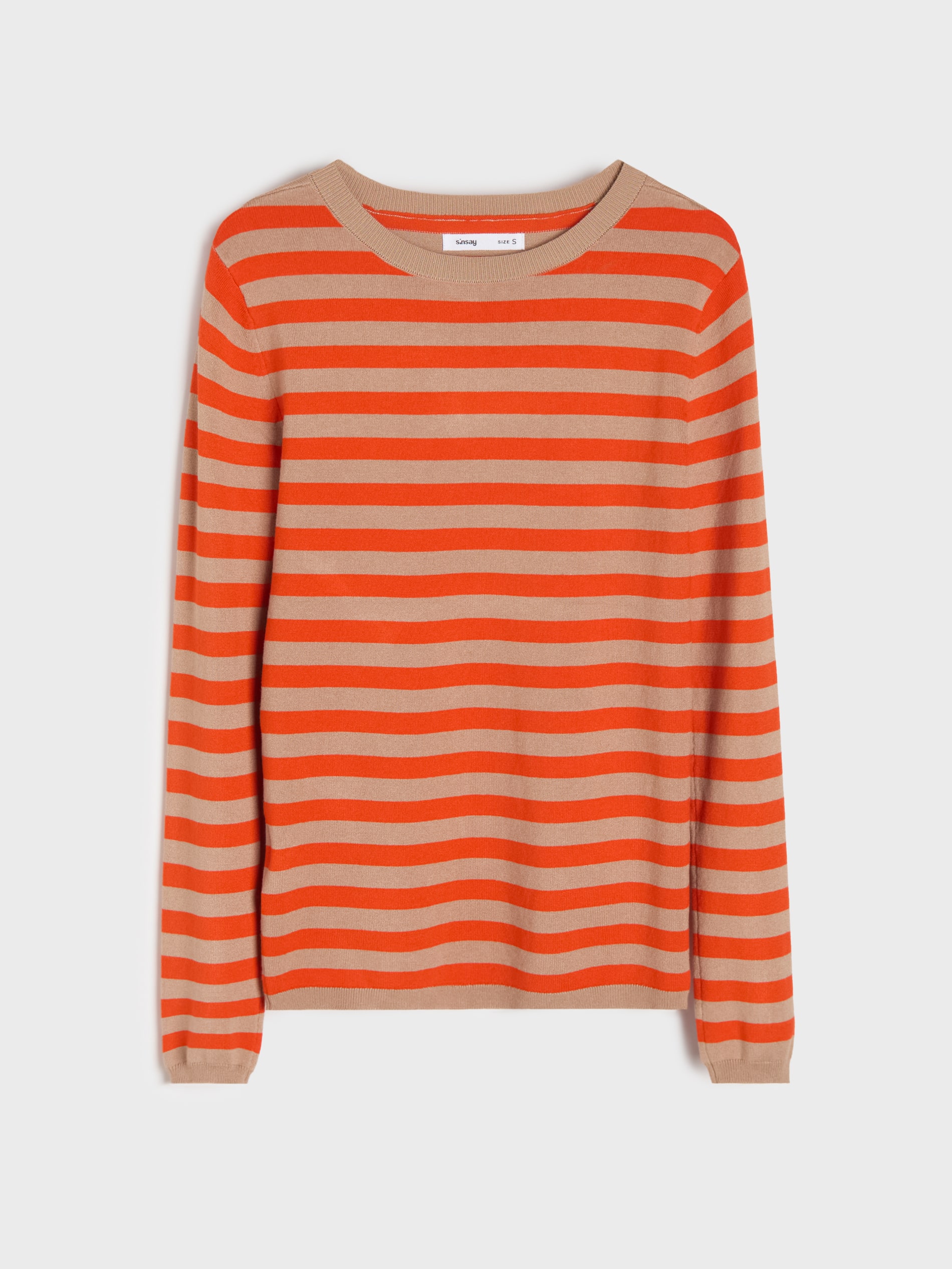 Wiskozowy sweter w paski
