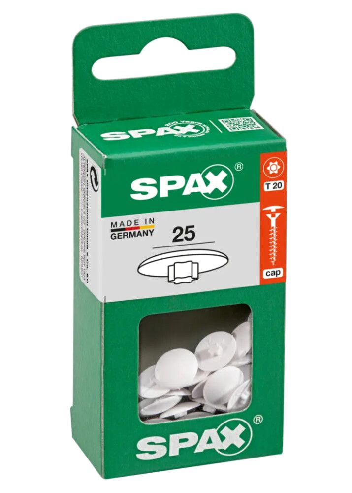 DEKKLOKK SPAX T-STAR PLUS T20 HVIT 12X2MM 25STK