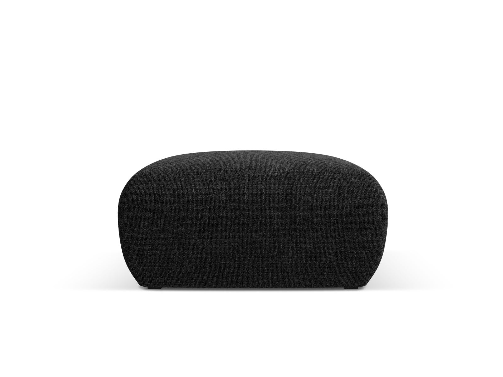 Cosmopolitan Design Poef Nolio chenille, zwart - 75x75x36cm