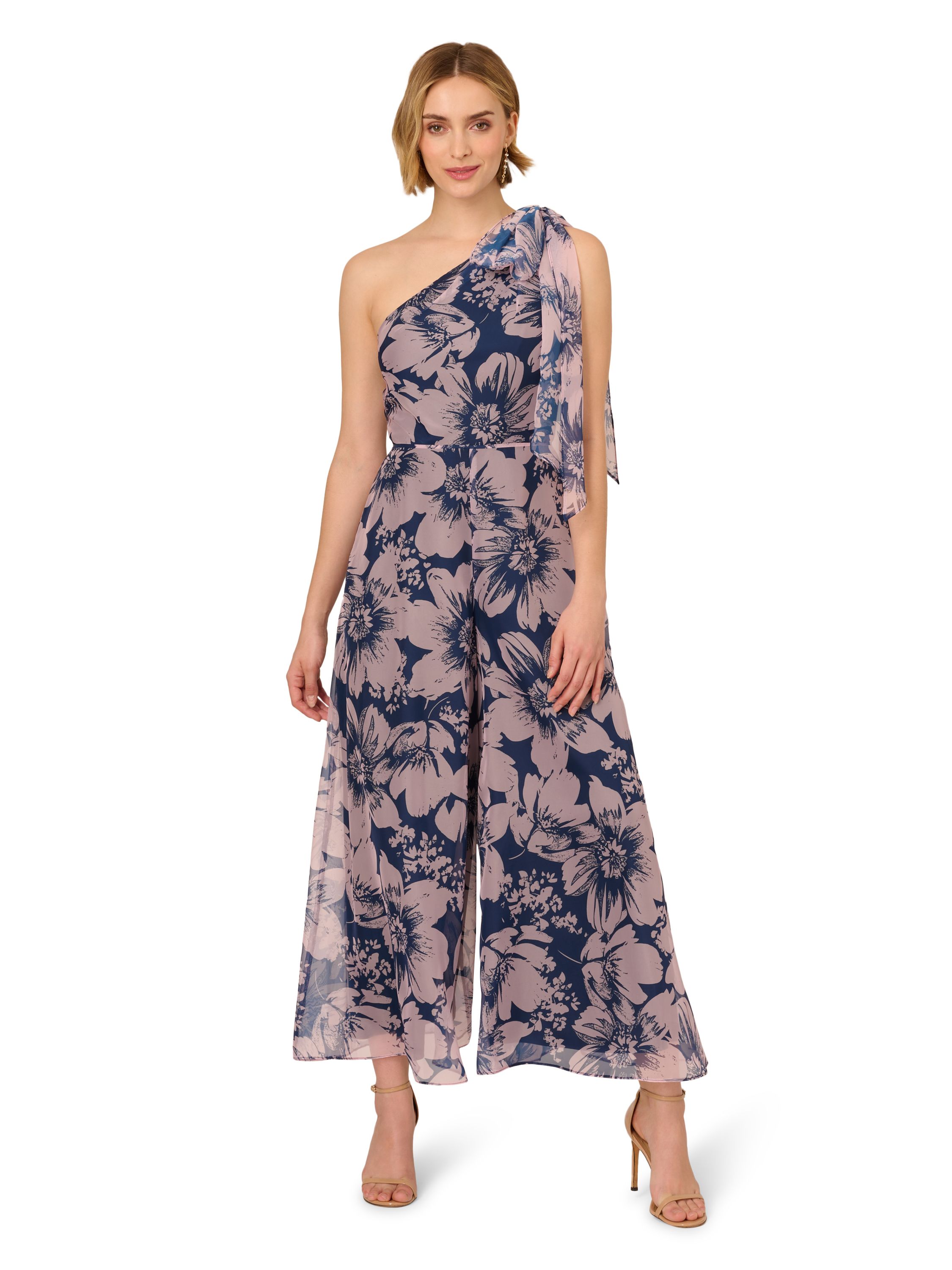 Adrianna Papell Floral Organza Jumpsuit