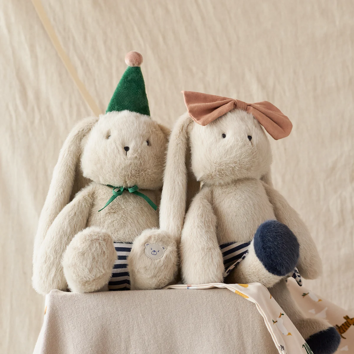 LIEWOOD - Celebration Teddy, Kaninchen Bertrand, mist / blue stripe mix