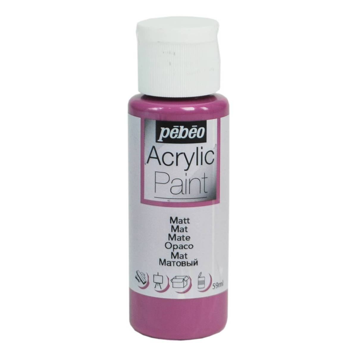 Pebeo Blackcurrant Matt Acrylic Craft Paint 59ml