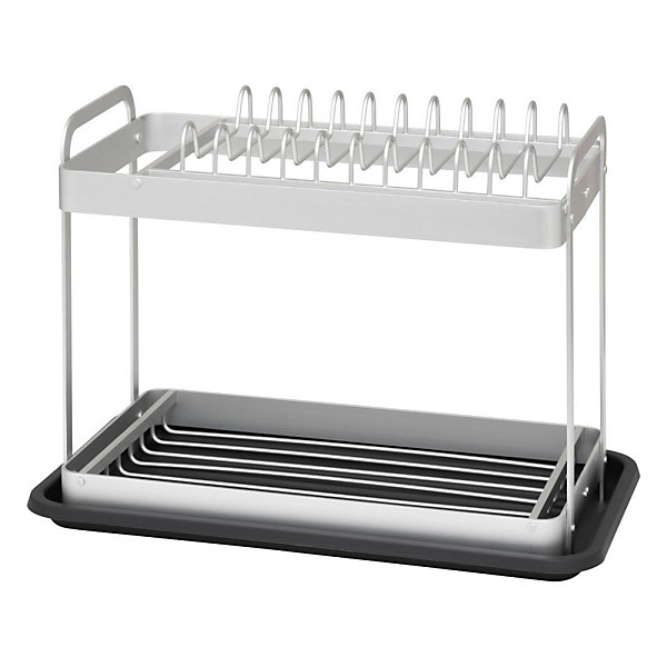 égouttoir à vaisselle 2 niveaux en aluminium