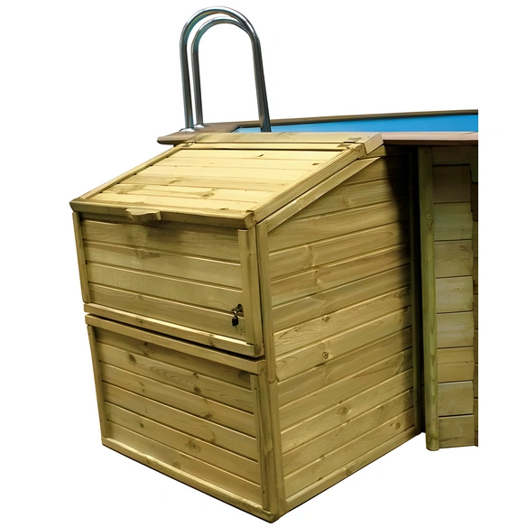 Technikbox, BxHxT: 100 x 143 x 88 cm, Holz, Technikraum, Schloss, Schlüssel