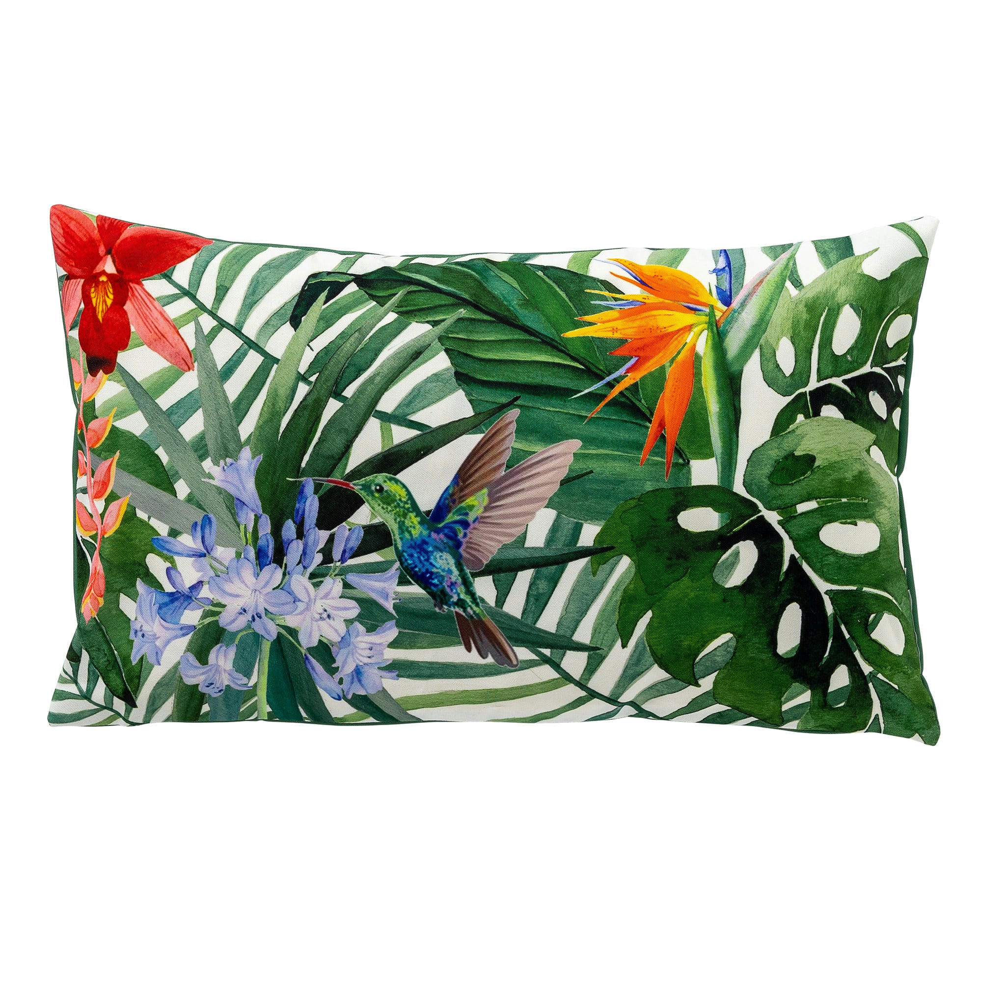 MANU - Coussin d'extérieur multicolore 30x50 cm avec motif fleuri