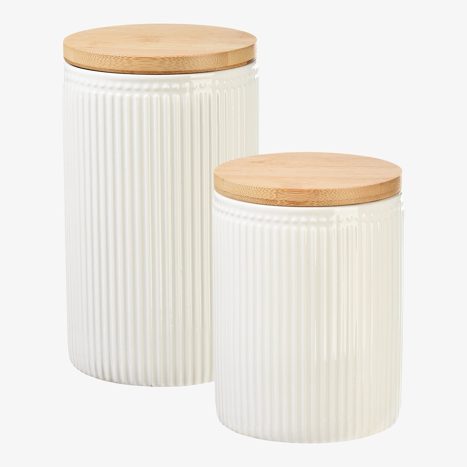 Vorratsdosen-Set Relief Creme, 2 -tlg.