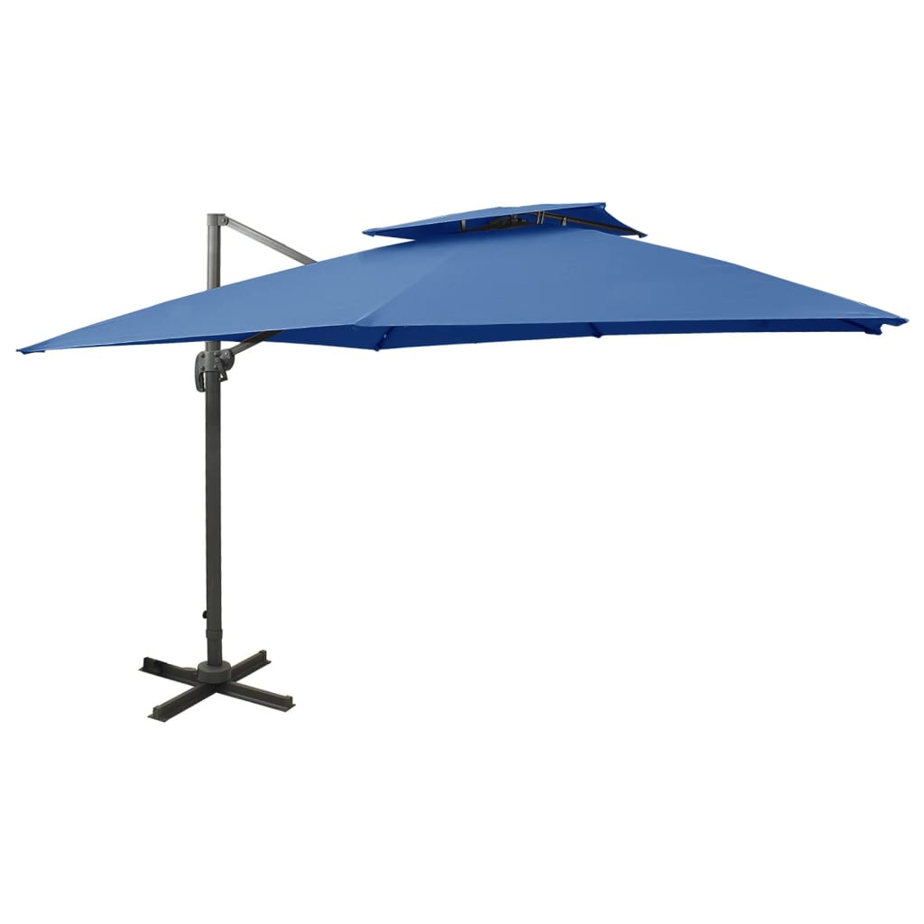 Parasol ogrodowy Niebieski 300 x 300 cm vidaXL