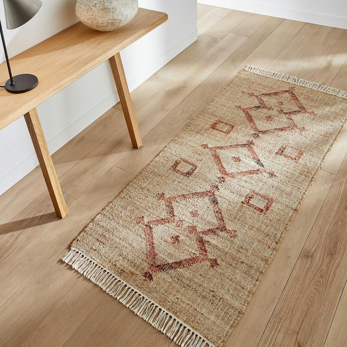 Tapis de couloir en jute, tissé main, Panaji