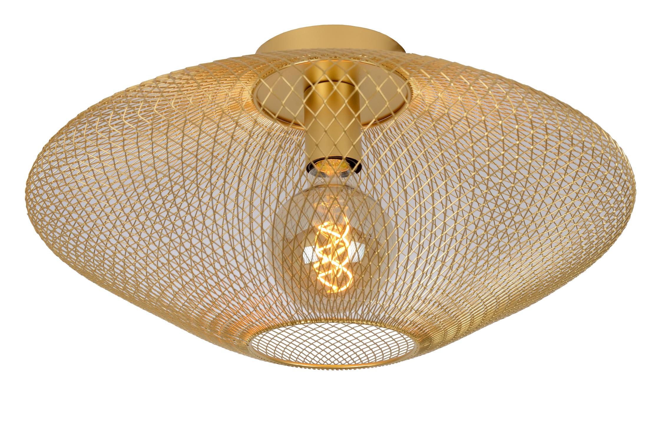 Lucide MESH Plafonnière - Mat Goud   Messing