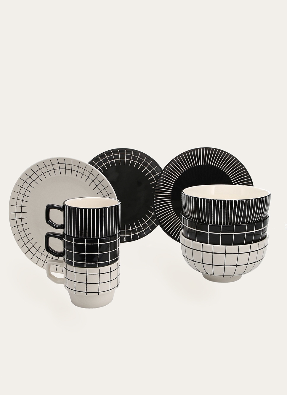 TASSE GEOM NOIR