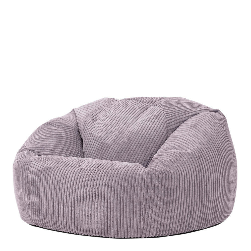 KINGSTON - Pouf velours côtelé violet lavande