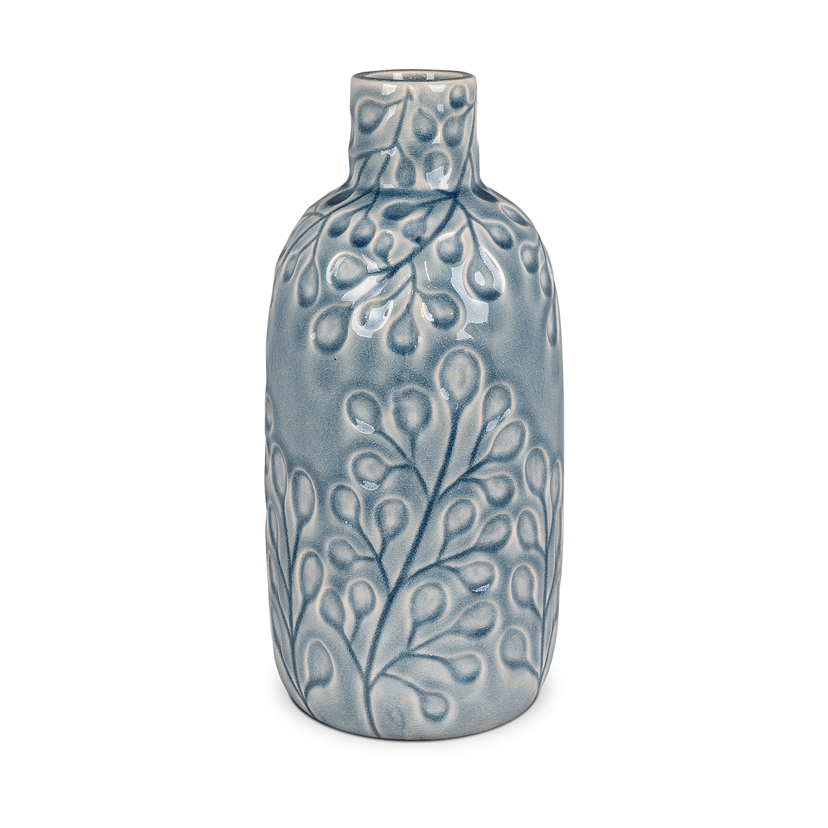 Artichok Rona vaas keramiek blauw - 12 x 26 cm