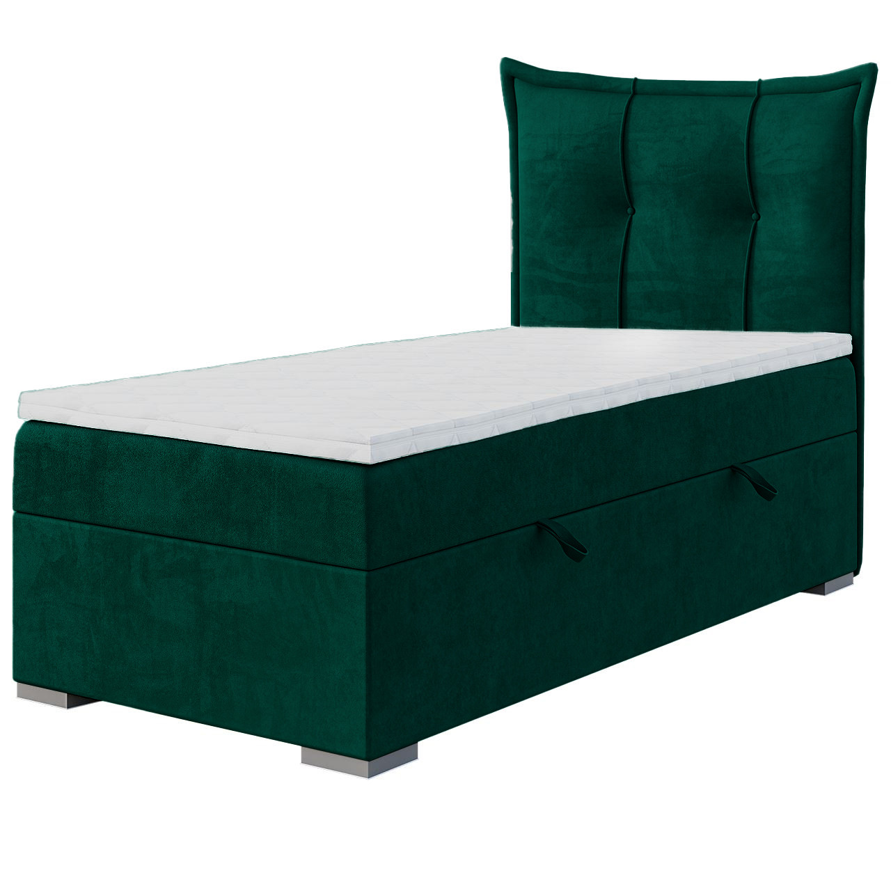 Łóżko kontynentalne MIRO 90x200 prawy magic velvet 2225