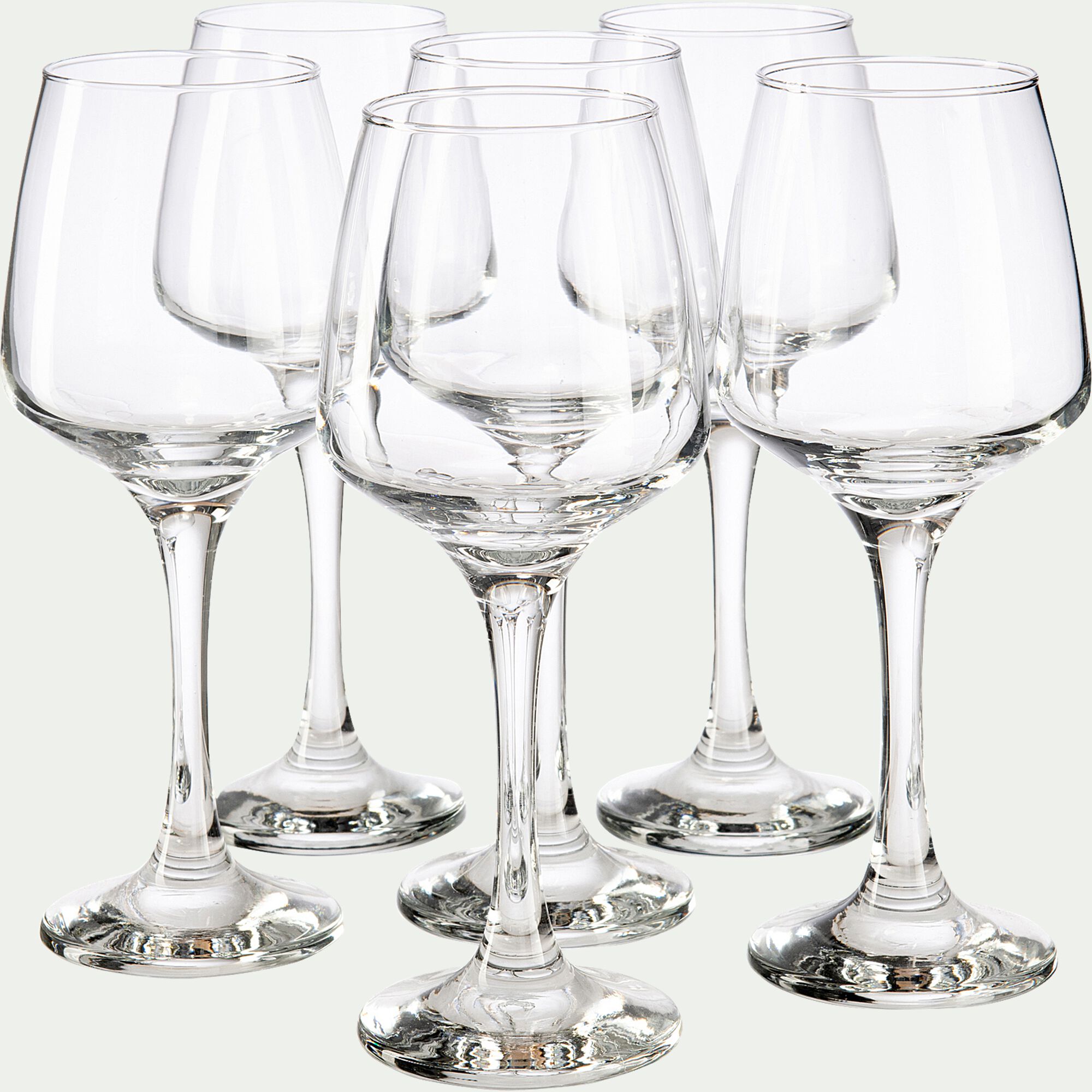 LAL - Coffret de 6 verres à vin 29,5cl - transparent