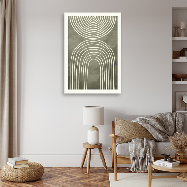 Feeby Obraz na płótnie, zielone łuki 40x60
