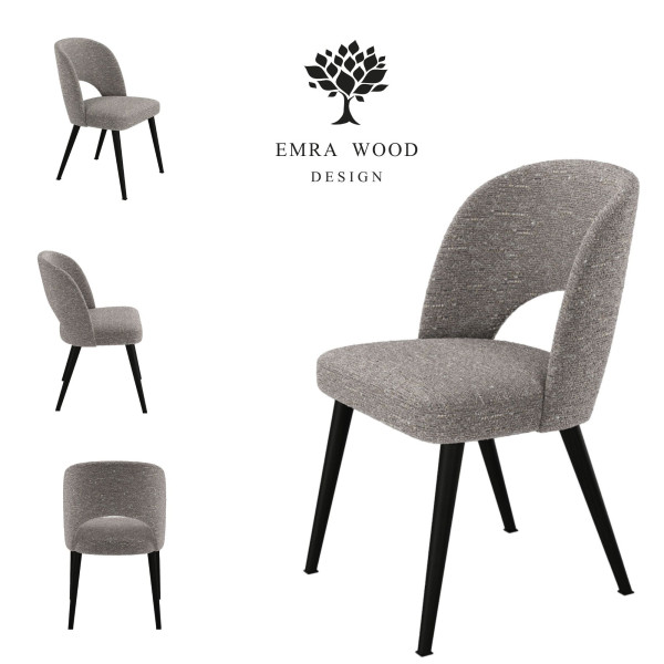 Emra Wood Premium KR-5 krzesło tk. MATICA-01-OYSTER czarny